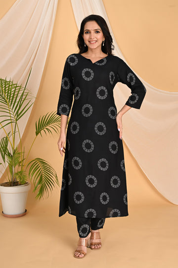 Stylish black kurta set