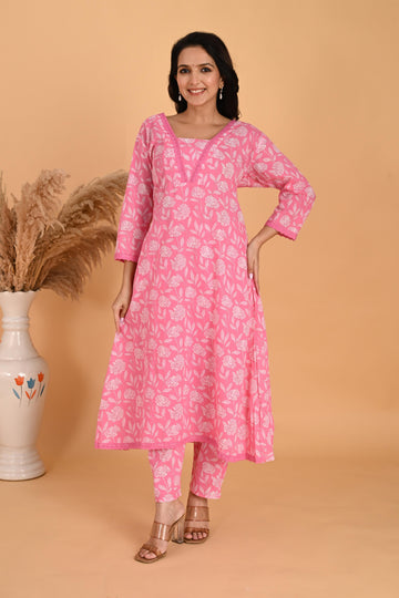 Light pink kurta set