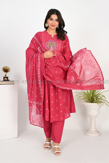 Pink Peacock kurta set