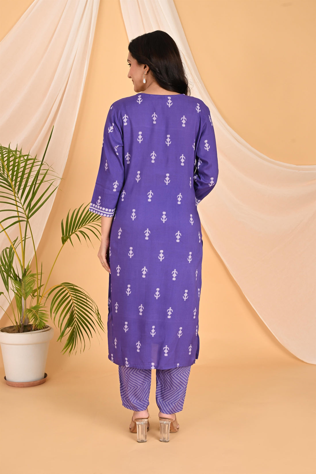 Purple kurta set