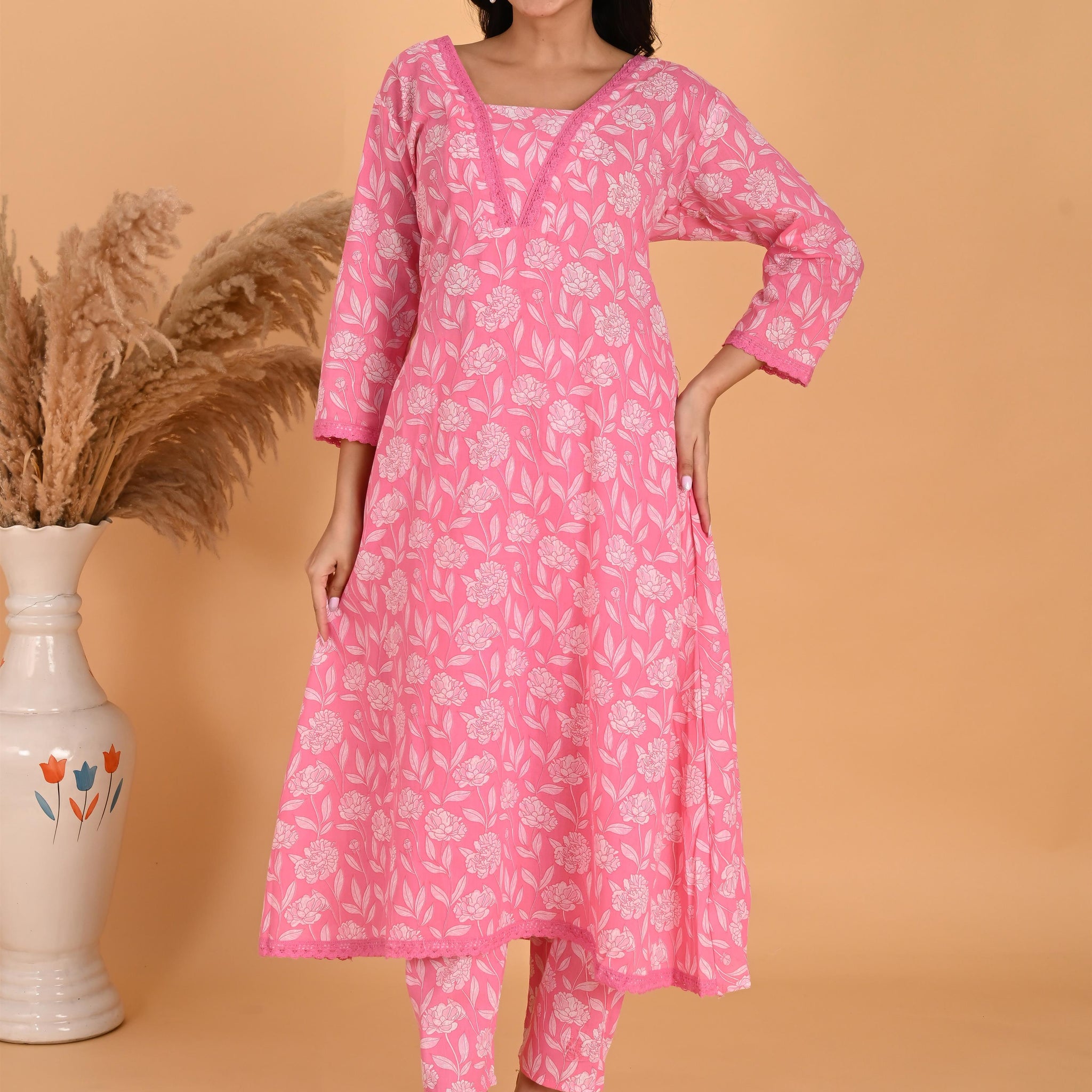 Light pink kurta set