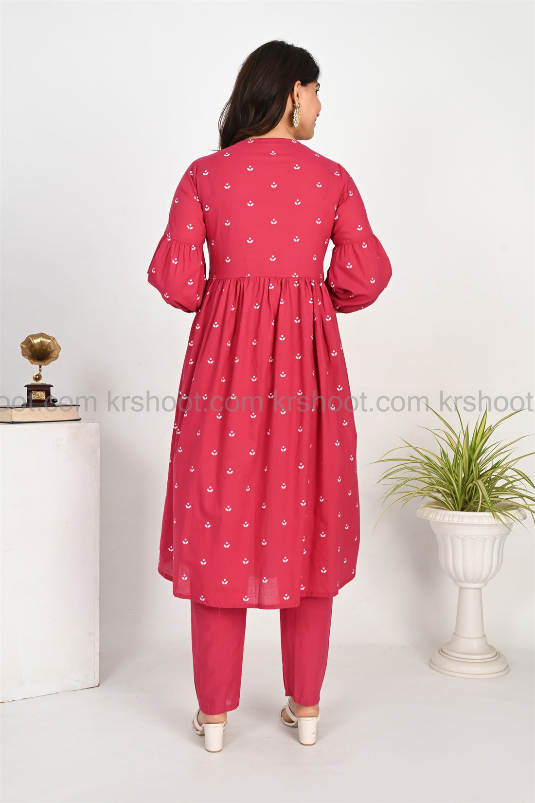 Pink Peacock kurta set